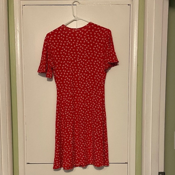 41 Hawthorn Red Patterned Midi Dress - Picture 4 of 4